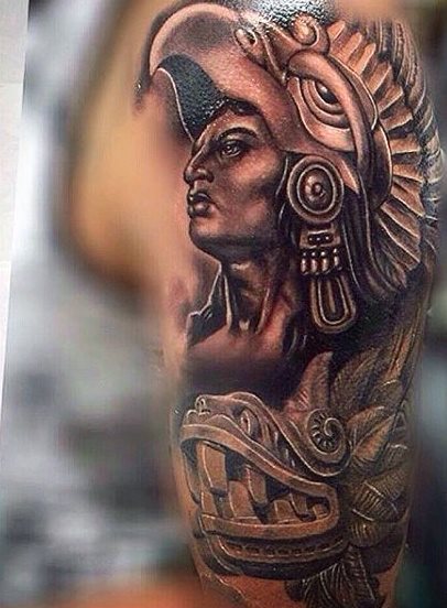 tatuaje azteca para hombre 19