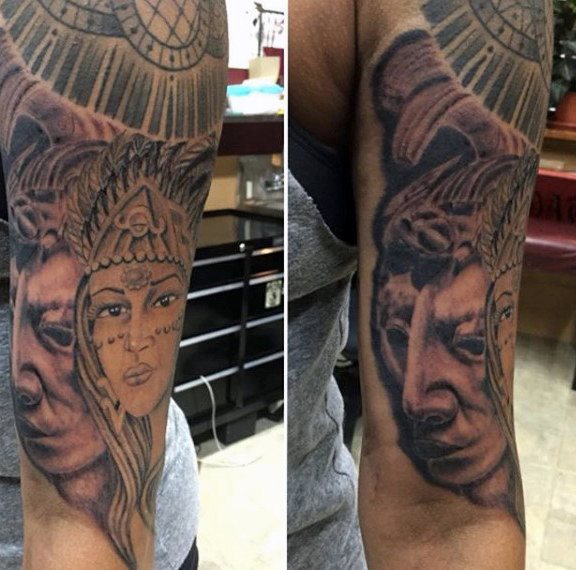 tatuaje azteca para hombre 20