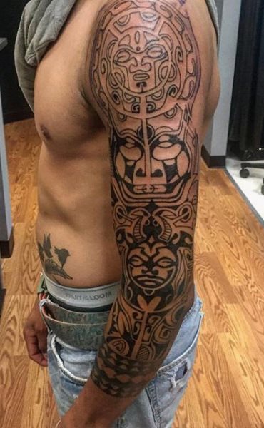 tatuaje azteca para hombre 21