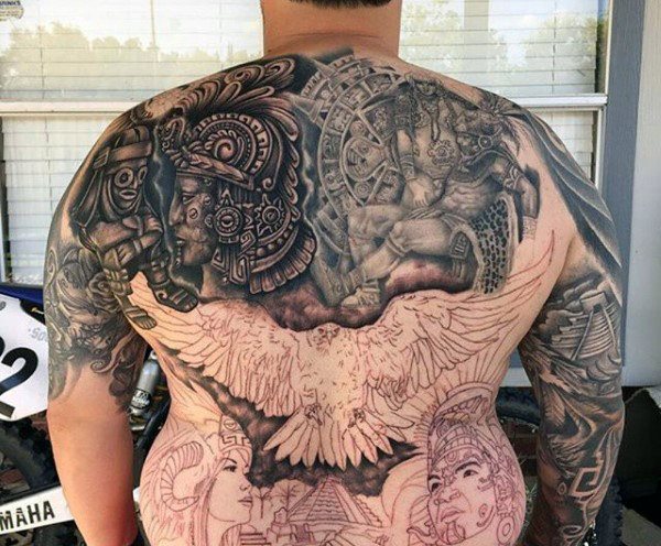 tatuaje azteca para hombre 25