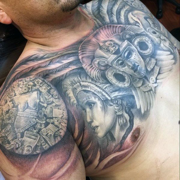tatuaje azteca para hombre 26