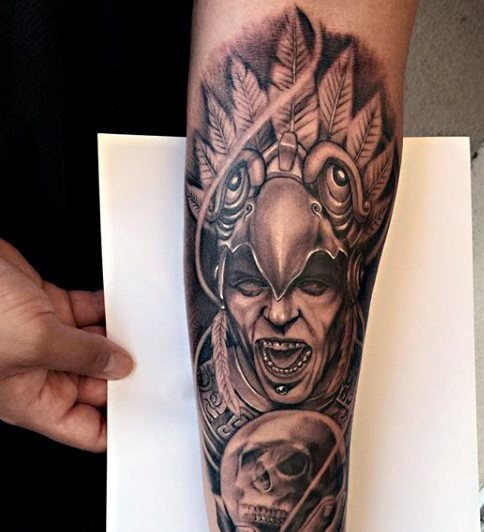 tatuaje azteca para hombre 27