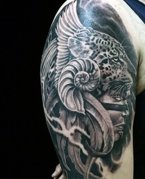 tatuaje azteca para hombre 29