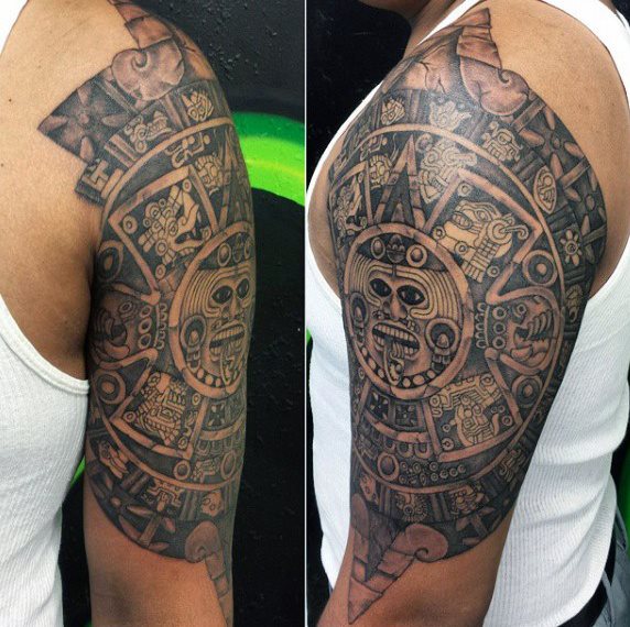 tatuaje azteca para hombre 30