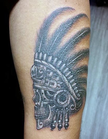 tatuaje azteca para hombre 34
