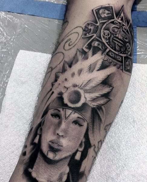 tatuaje azteca para hombre 36