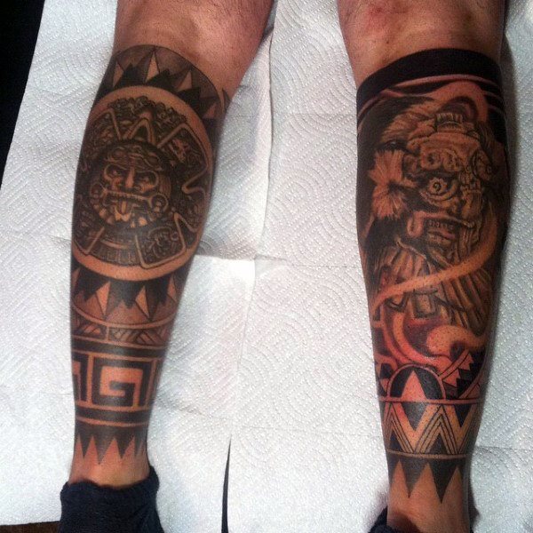 tatuaje azteca para hombre 49