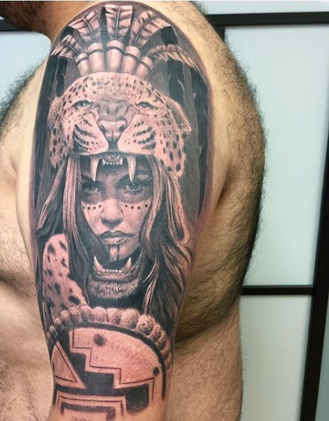 tatuaje azteca para hombre 51