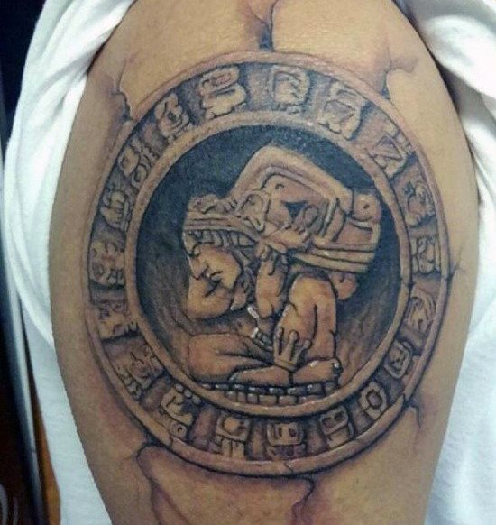 tatuaje azteca para hombre 54