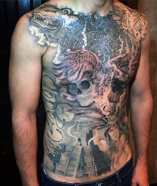 tatuaje azteca para hombre 63