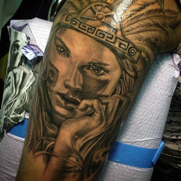 tatuaje azteca para hombre 65