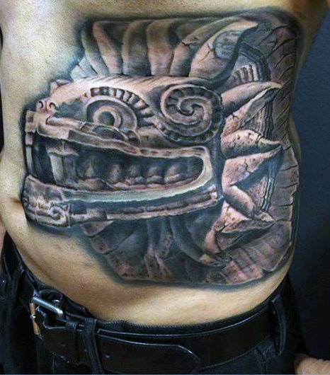 tatuaje azteca para hombre 66