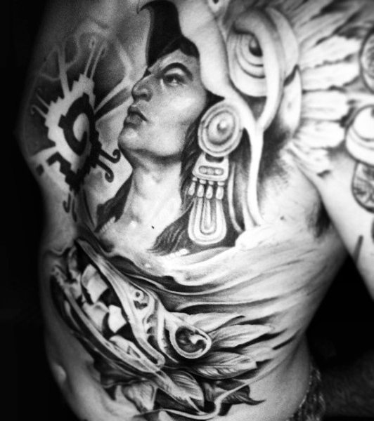tatuaje azteca para hombre 68