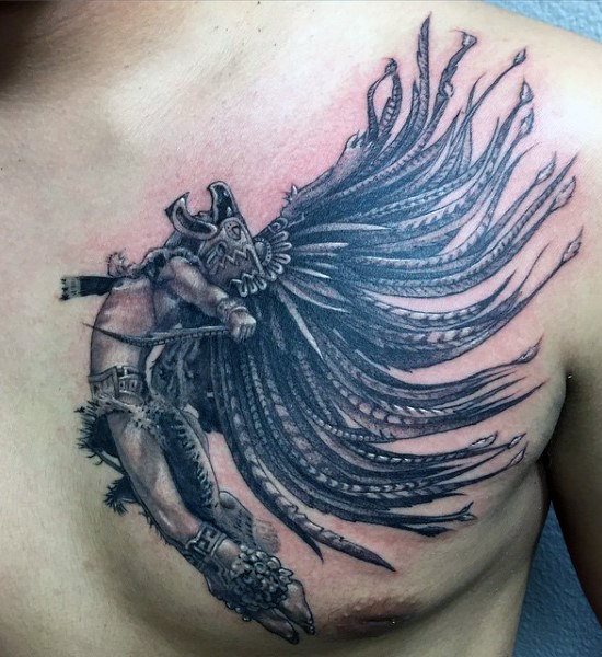 tatuaje azteca para hombre 69