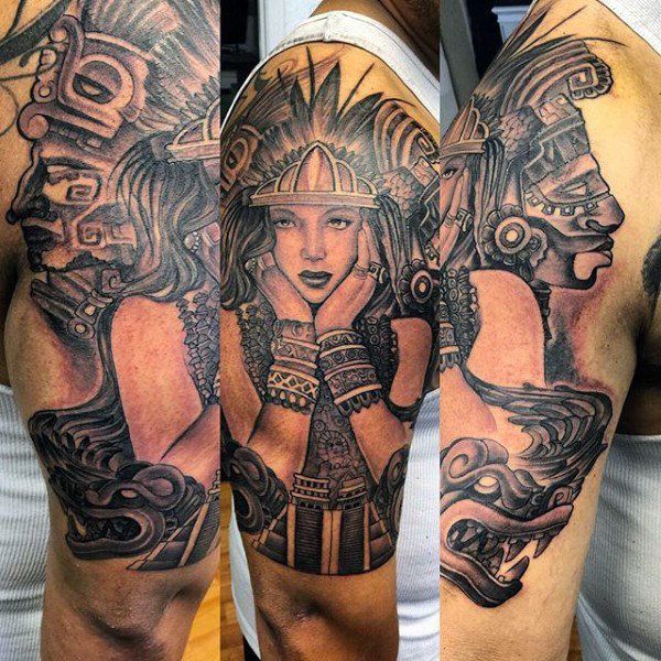 tatuaje azteca para hombre 72