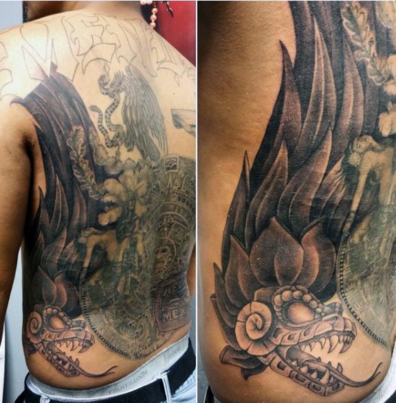 tatuaje azteca para hombre 73