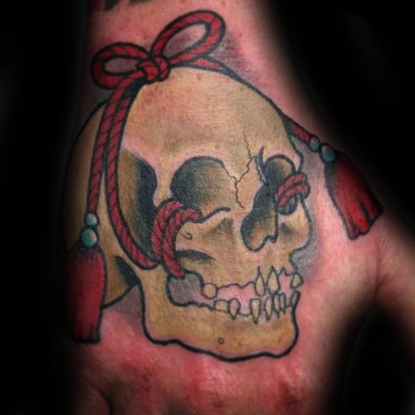 tatuaje calavera craneo japones para hombre 34