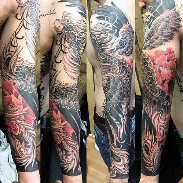 tatuaje fenix japones para hombre 02