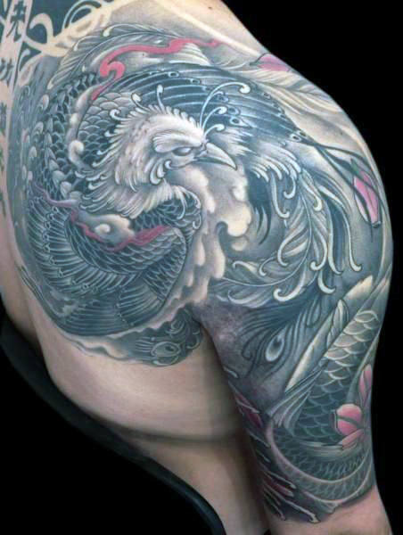 tatuaje fenix japones para hombre 03