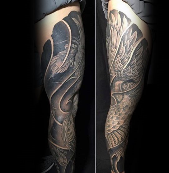 tatuaje fenix japones para hombre 07