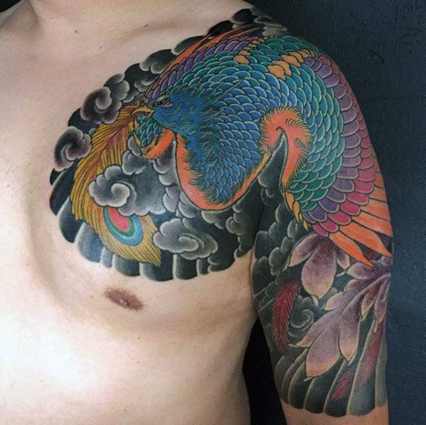 tatuaje fenix japones para hombre 15