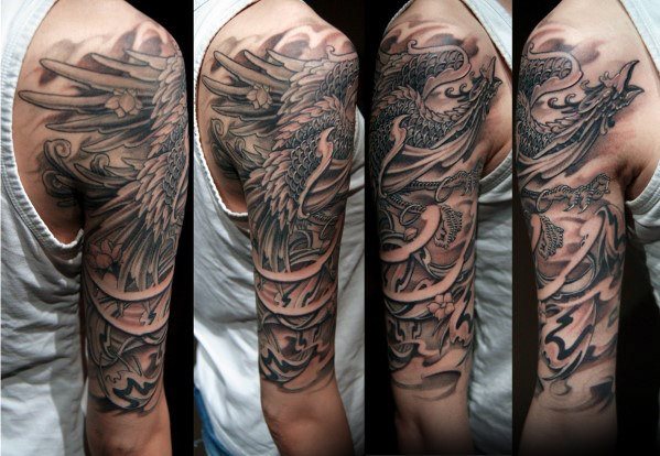 tatuaje fenix japones para hombre 17