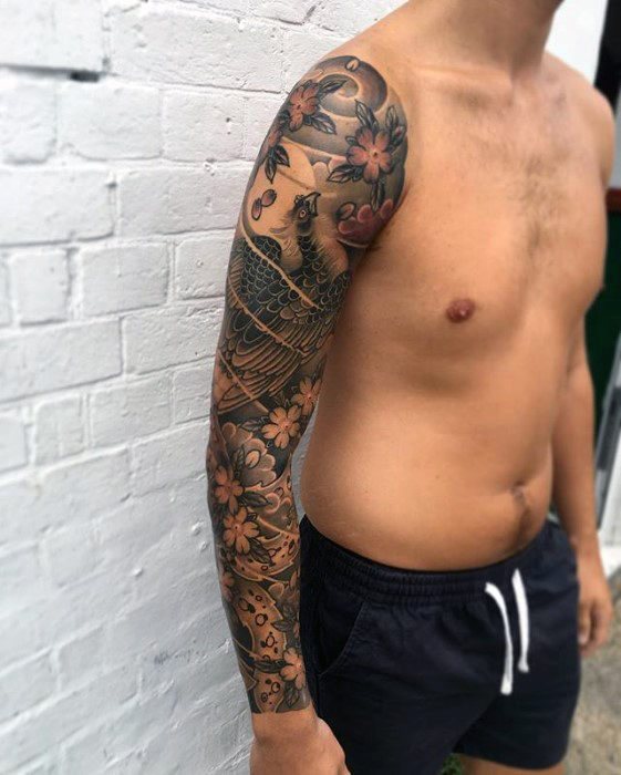 tatuaje fenix japones para hombre 20