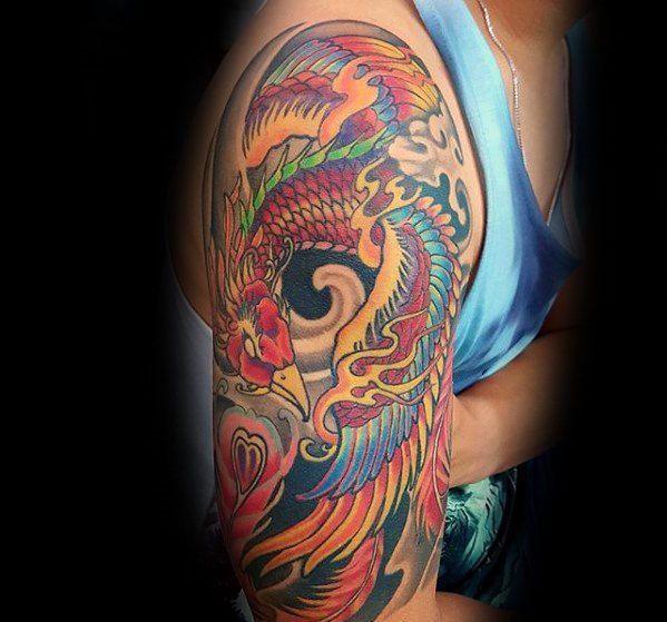 tatuaje fenix japones para hombre 21