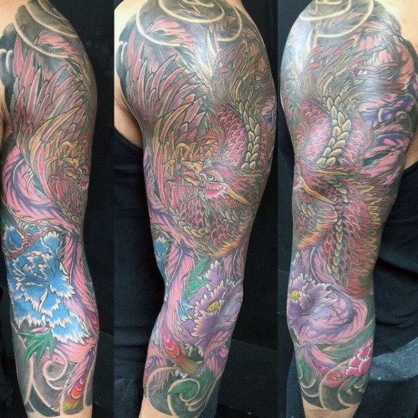 tatuaje fenix japones para hombre 23