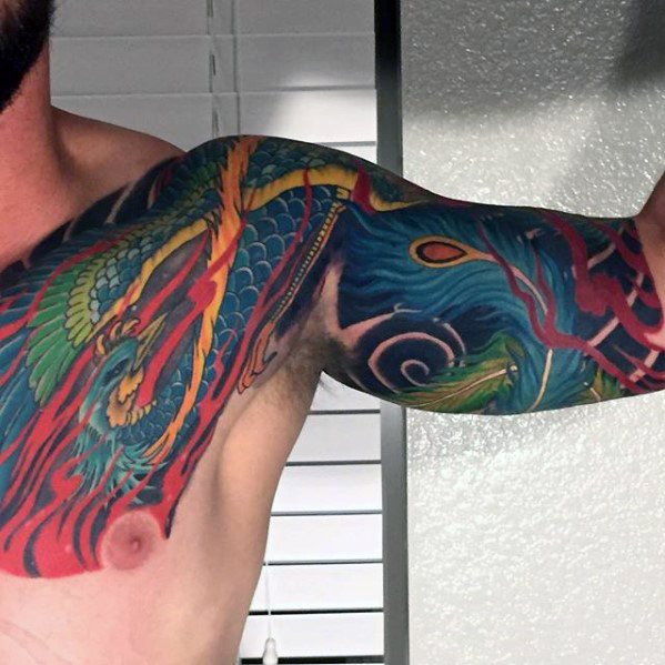 tatuaje fenix japones para hombre 27