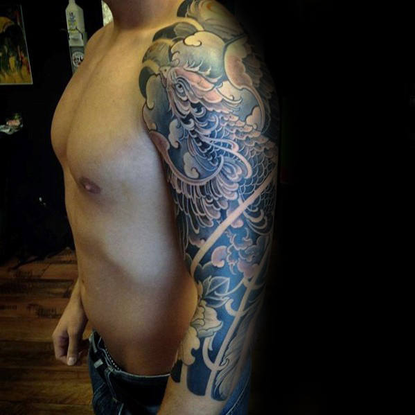 tatuaje fenix japones para hombre 37
