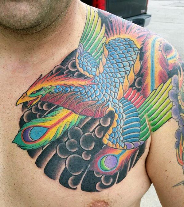 tatuaje fenix japones para hombre 38