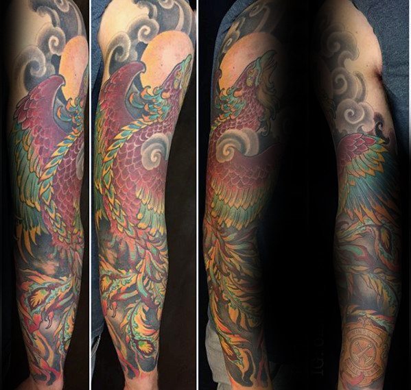 tatuaje fenix japones para hombre 42