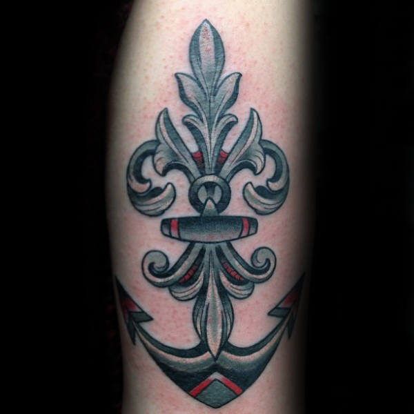 tatuaje flor de lis para hombre 46