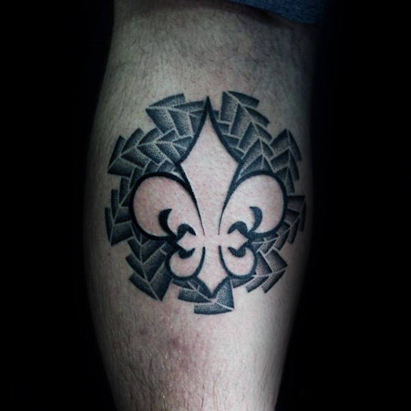 tatuaje flor de lis para hombre 60