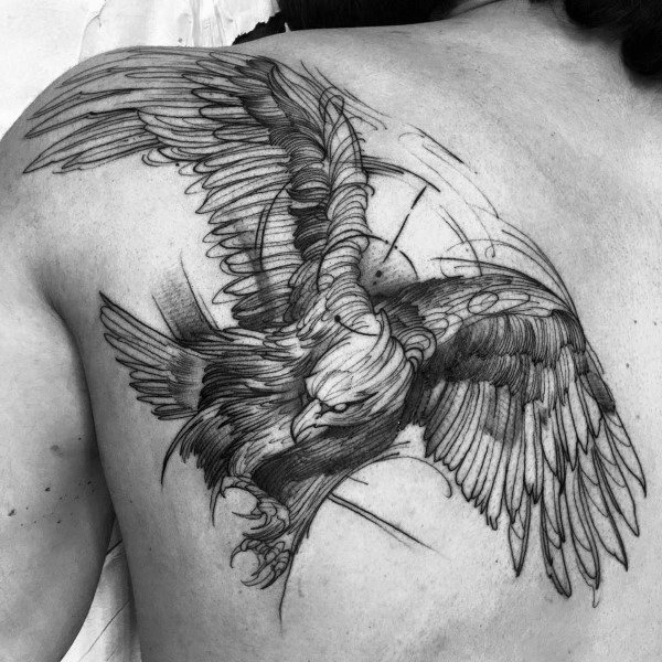 tatuaje genial aguila para hombre 04