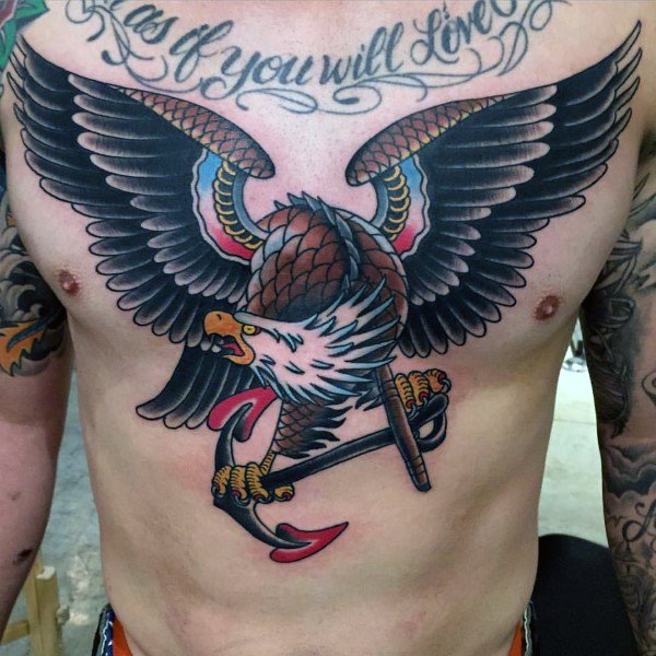 tatuaje genial aguila para hombre 10
