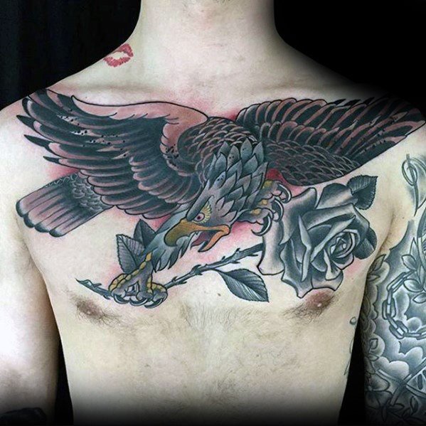 tatuaje genial aguila para hombre 24