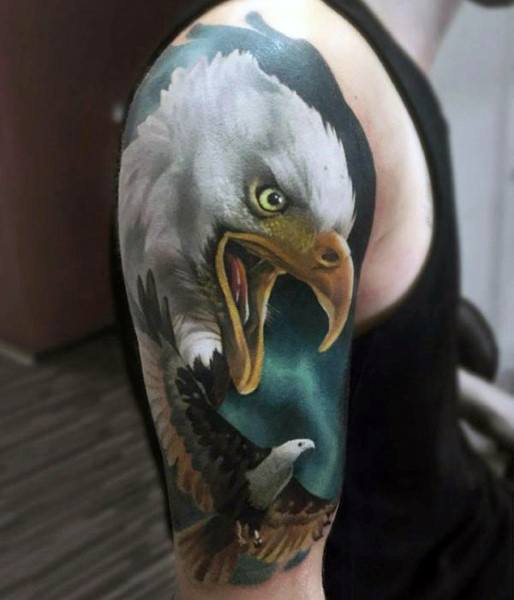 tatuaje genial aguila para hombre 26