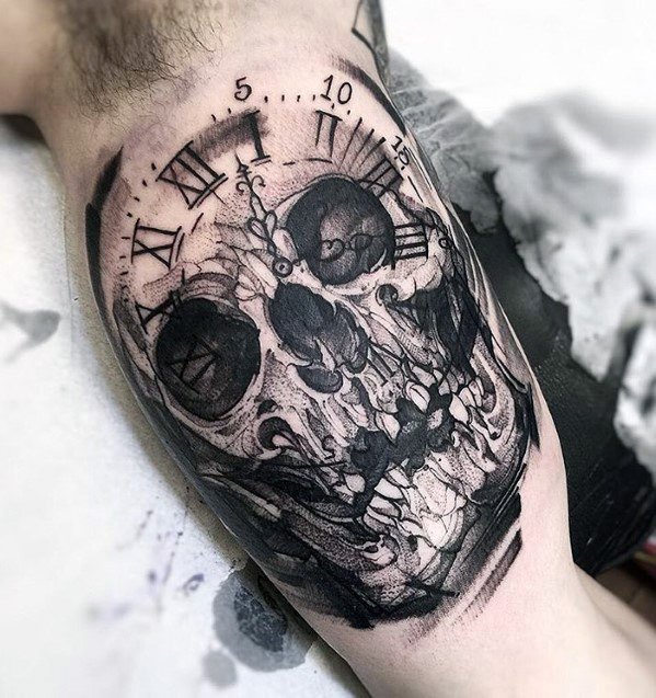 tatuaje genial calavera para hombre 01