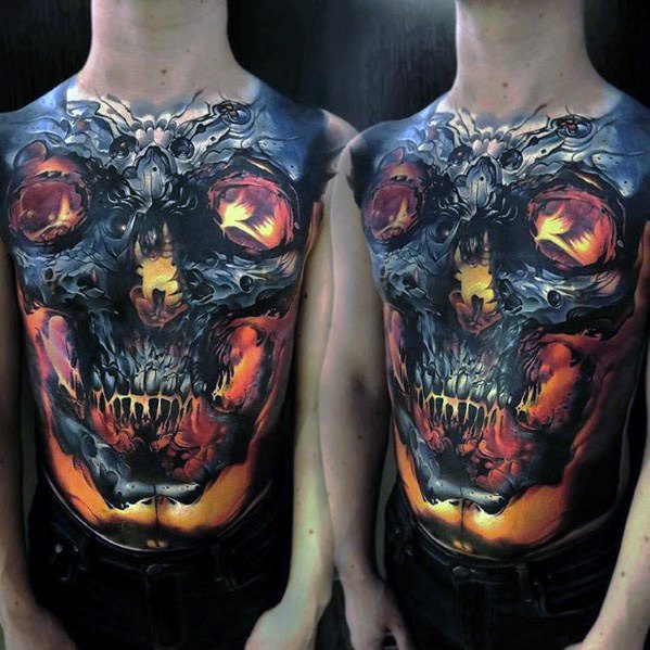 tatuaje genial calavera para hombre 10