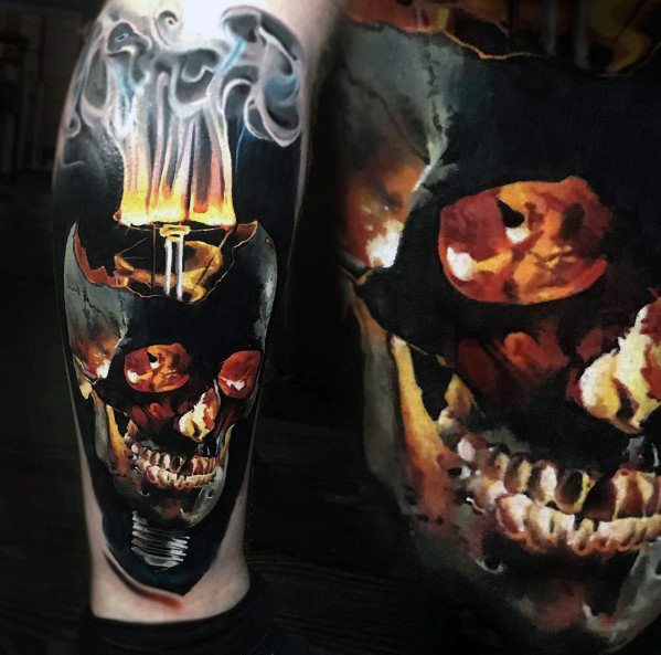 tatuaje genial calavera para hombre 15