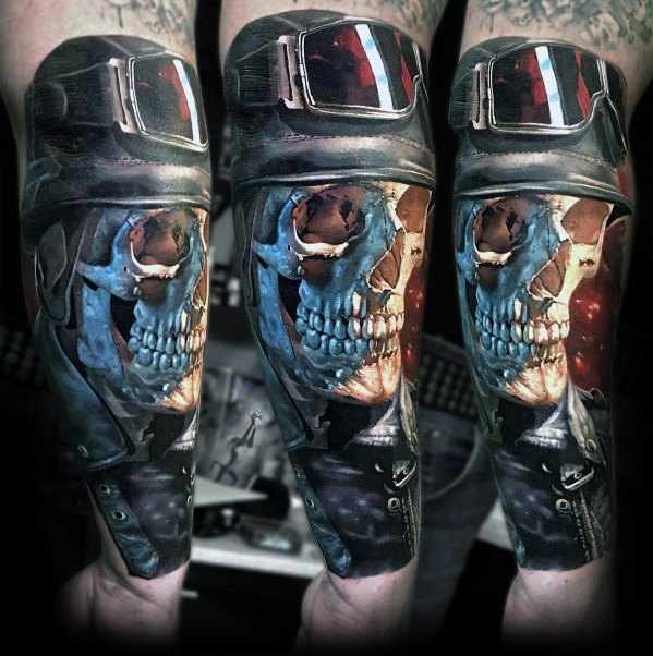 tatuaje genial calavera para hombre 19