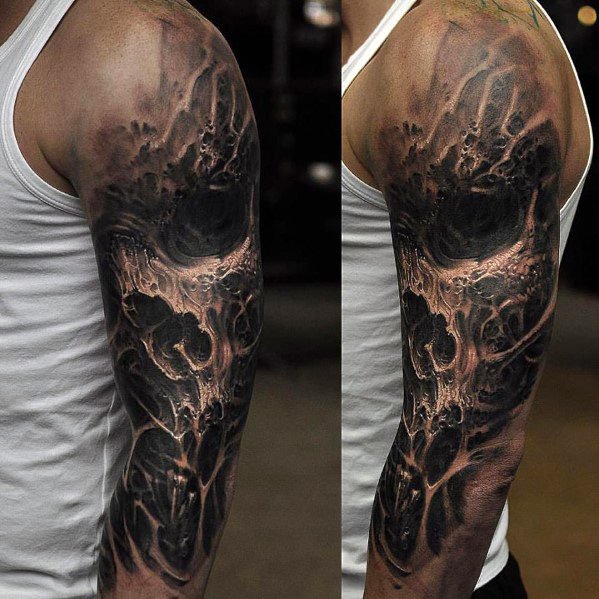 tatuaje genial calavera para hombre 20