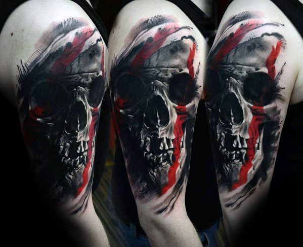 tatuaje genial calavera para hombre 24