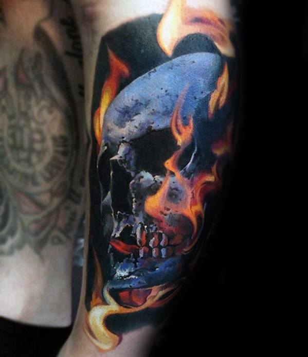 tatuaje genial calavera para hombre 26