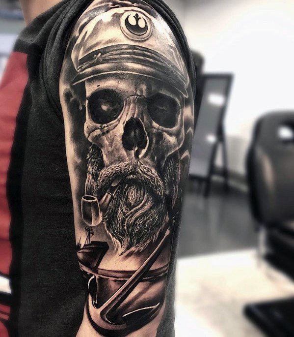 tatuaje genial calavera para hombre 27
