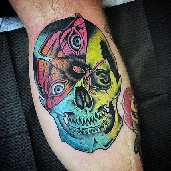 tatuaje genial calavera para hombre 38