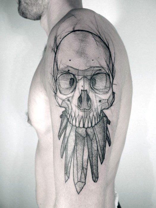 tatuaje genial calavera para hombre 40