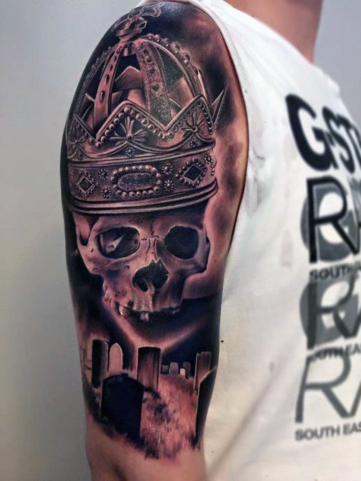 tatuaje genial calavera para hombre 46